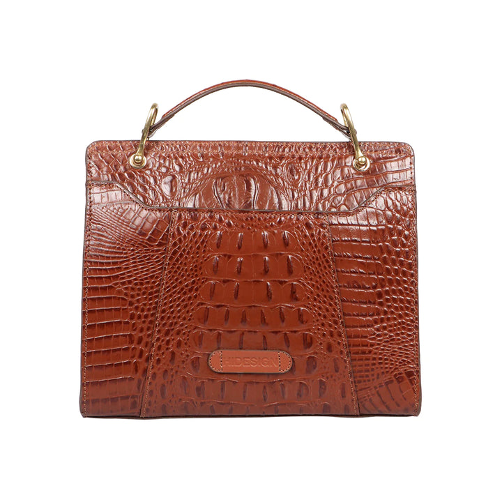 Tan Leather Satchel Bag | Effortlessly Stylish Baby Croco Satchel Bag