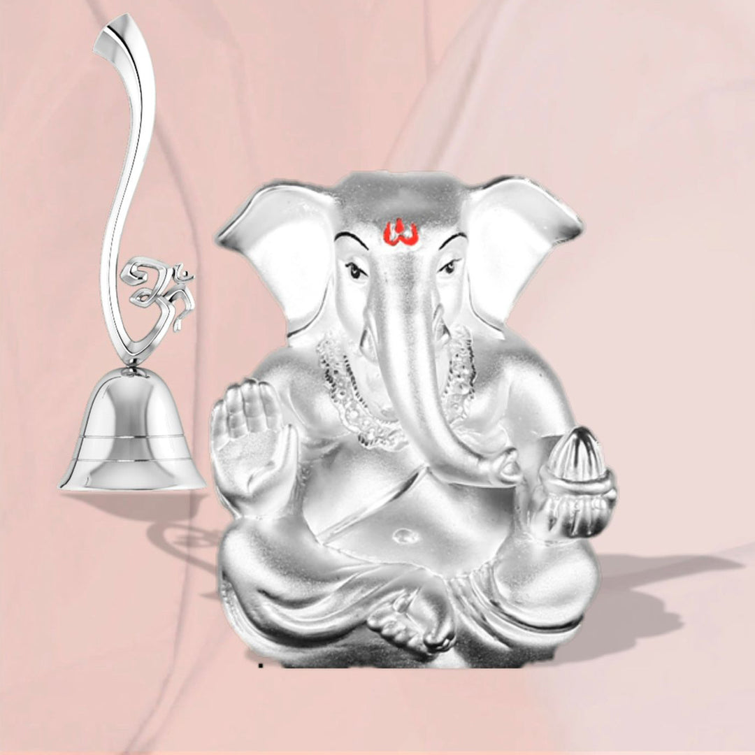 Exquisite Antique Pure Silver Ganesh Idol