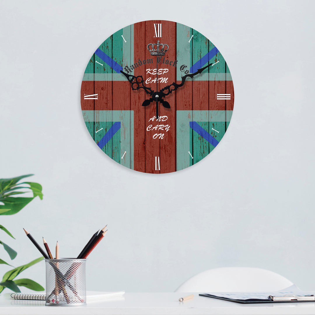 Rustic Placid Wooden Wall Clock