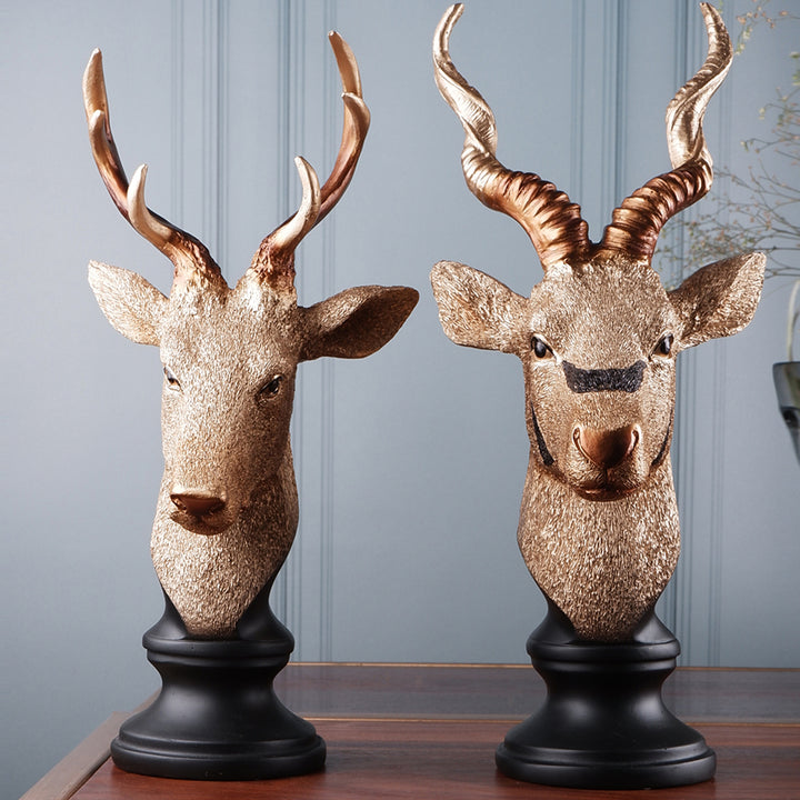 Premium Deer Figurine Set | Set Of Two Premium Deer Figurines