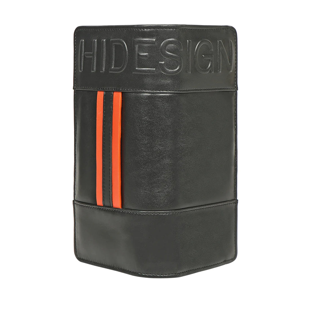 Orange Leather Bi-Fold Wallet | Striped Charm Bi-Fold Wallet