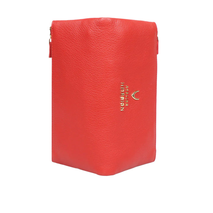Red Leather Long Bi-Fold Wallet | Timeless Deer Leather Long Bi-Fold Wallet