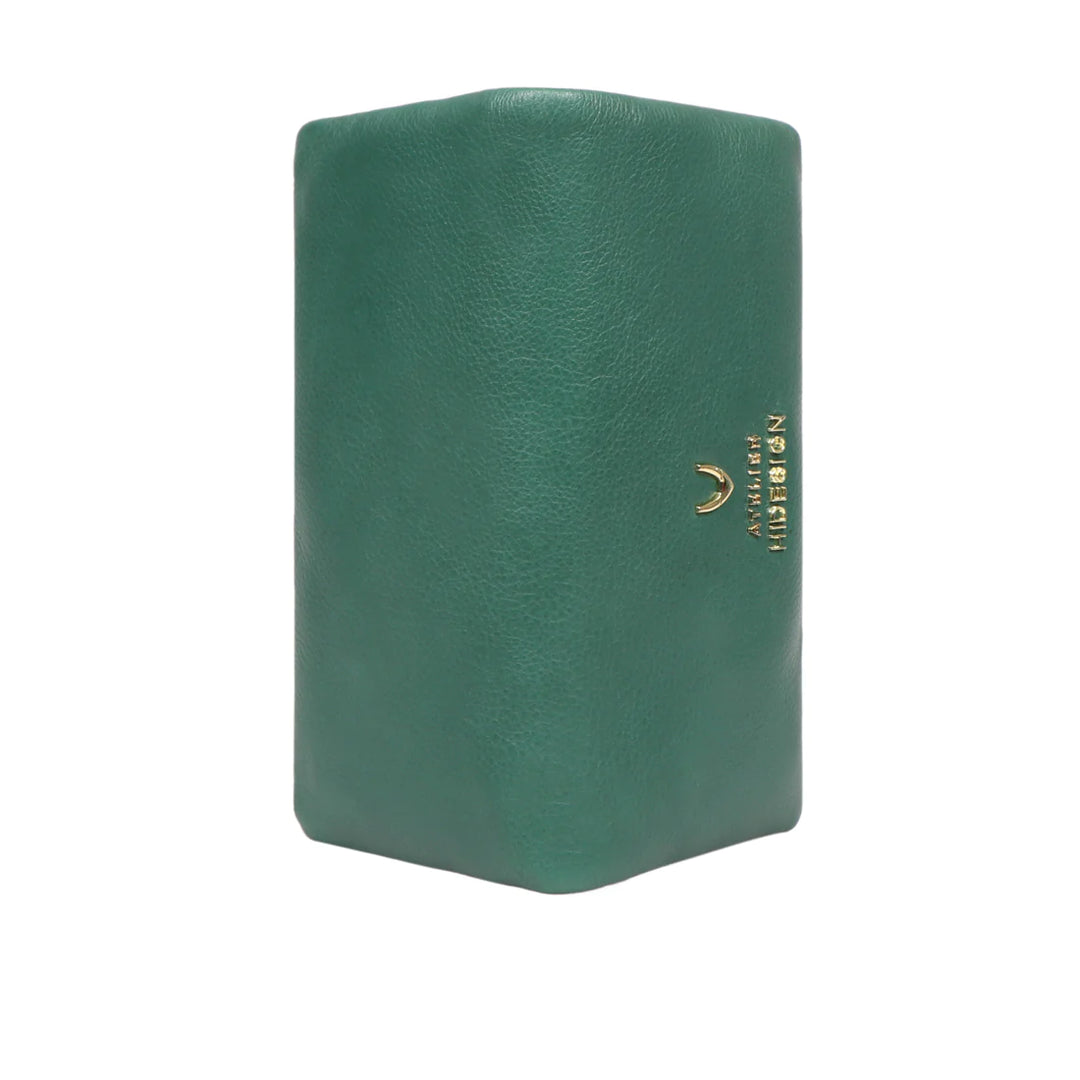 Black Leather Long Bi-Fold Wallet | Elegant Deer Leather Long Bi-Fold Wallet