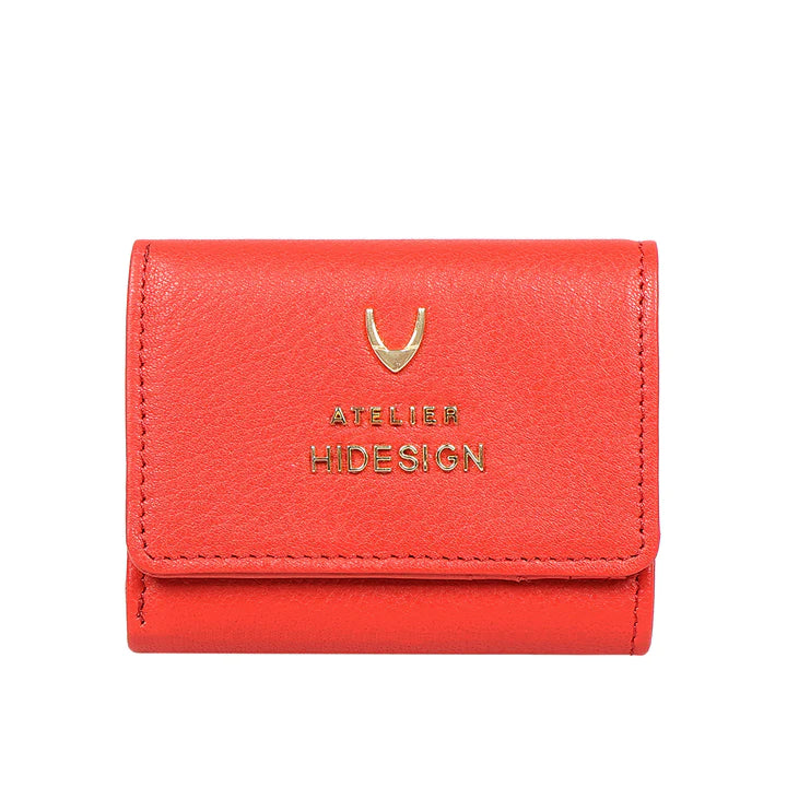Red Leather Tri-Fold Wallet | Classic Red Deer Tri-Fold Wallet