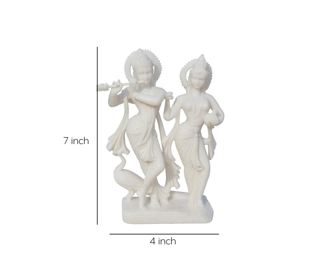 Captivating Radha Krishna Carving in Resin Showpiece