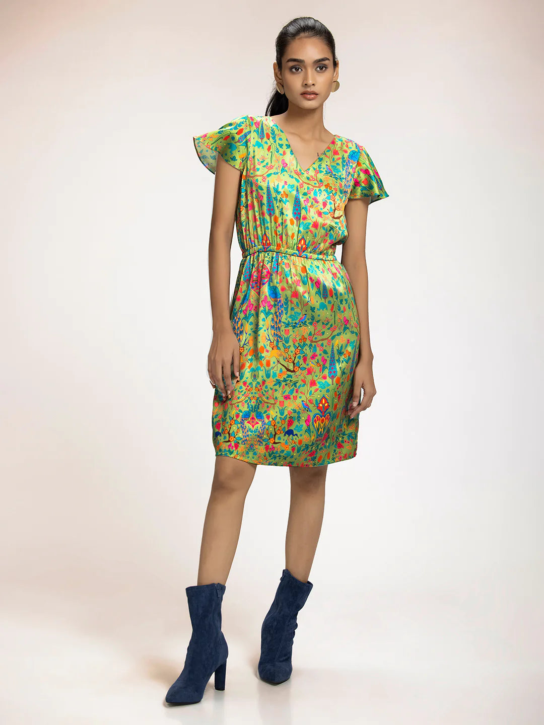 Peacock Fit & Flare Dress | Peacock Elegance Fit & Flare Dress