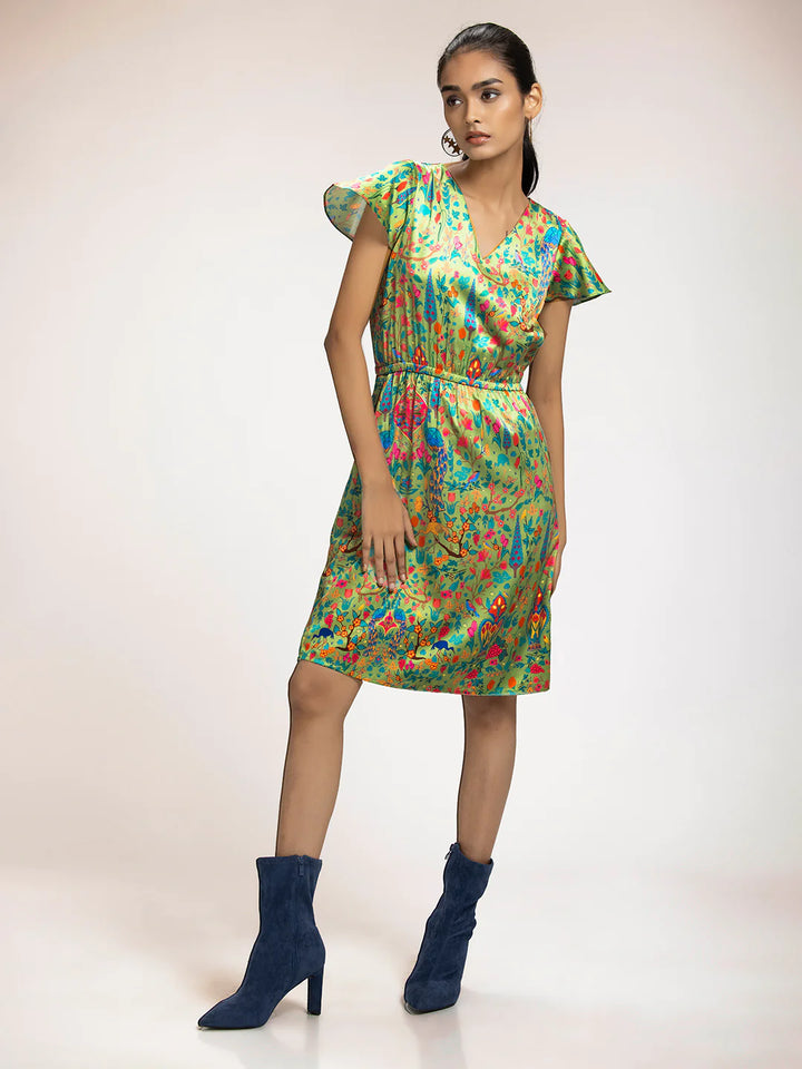 Peacock Fit & Flare Dress | Peacock Elegance Fit & Flare Dress