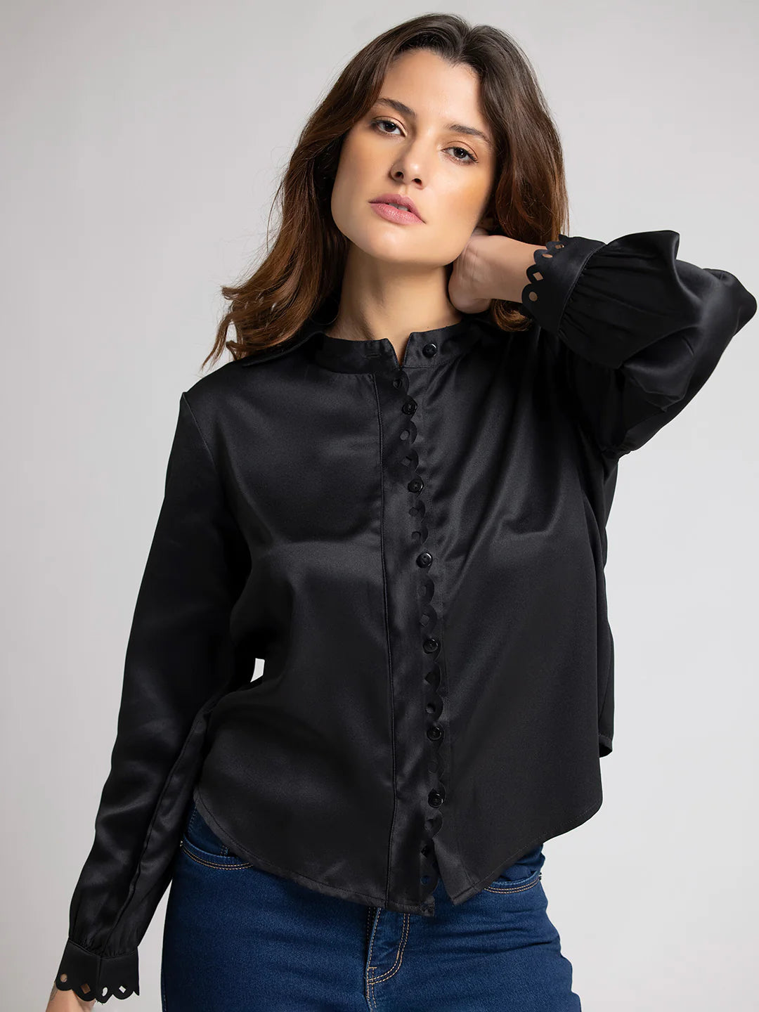 Black Going-Out Shirt | Elegant Black Going-Out Shirt