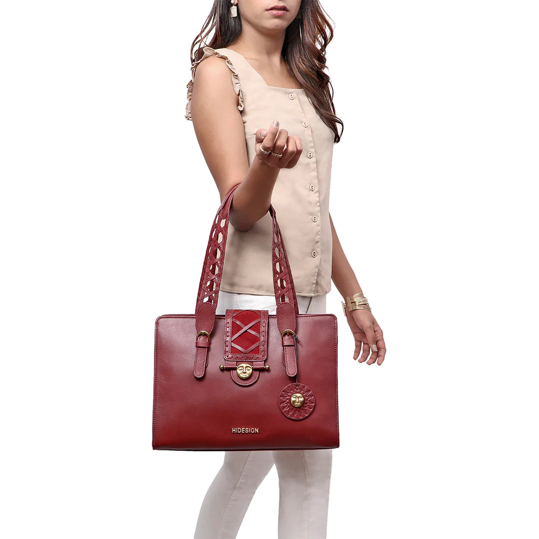 Marsala Leather Tote Bag | Bewitched Marsala Mel Ranch Tote
