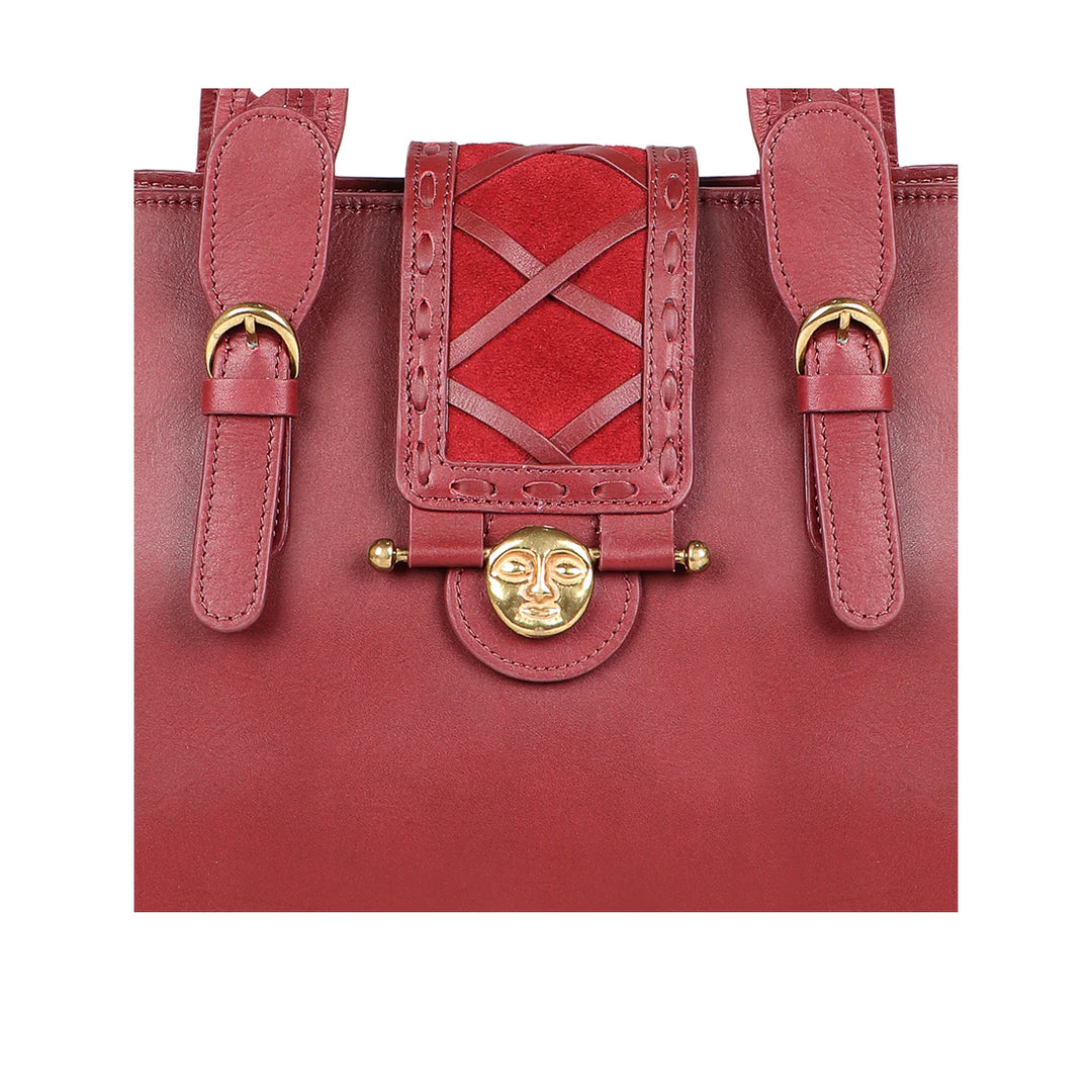 Marsala Leather Tote Bag | Bewitched Marsala Mel Ranch Tote