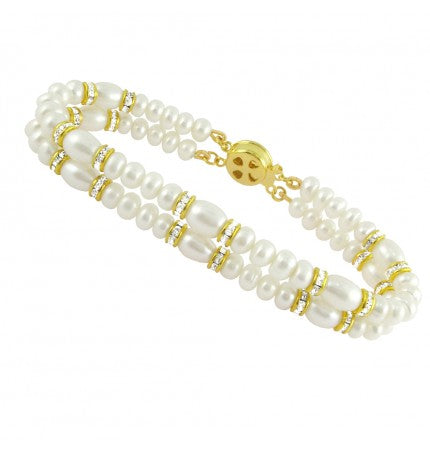 White Pearl Bracelet | Dual Radiance White Pearl Bracelet