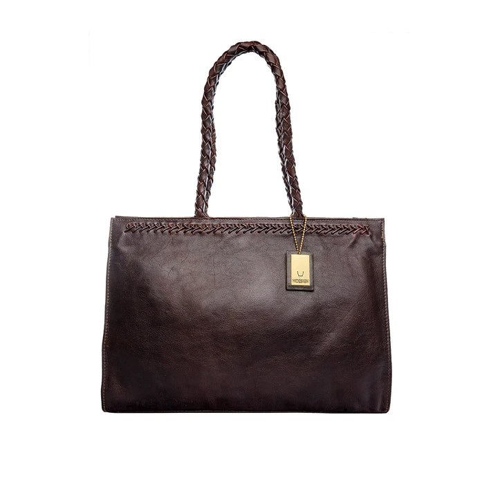 Brown Leather Work Tote Bag | Classic Brown Work Tote
