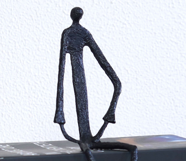 Sleek Black Iron Human Figurine | Spectacular Black Iron Human Figurine (L, Black)