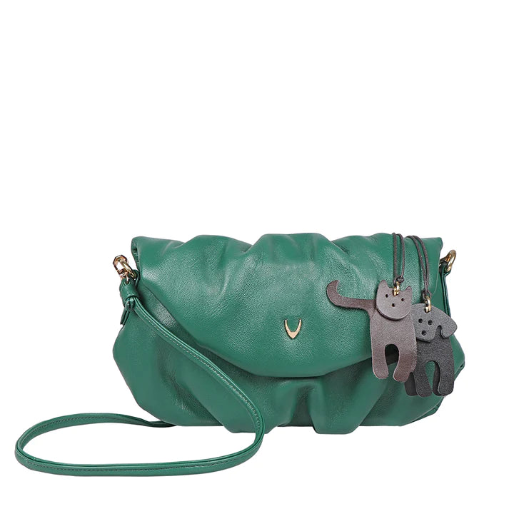 Teal Leather Party Sling Bag | Chic & Preppy Party Sling Bag