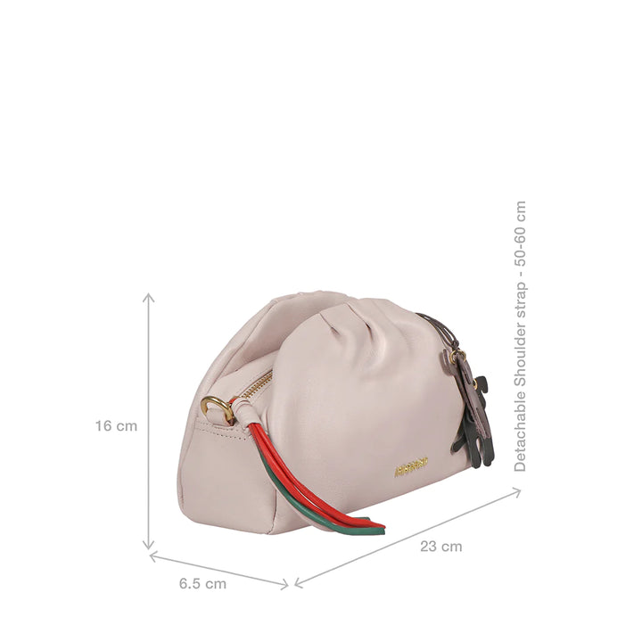 Beige Leather Sling Bag | Refined Lamb Leather Sling Bag