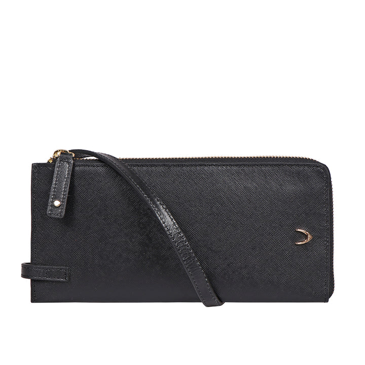 Black Leather Sling Wallet | Urban Essentials Sling Wallet