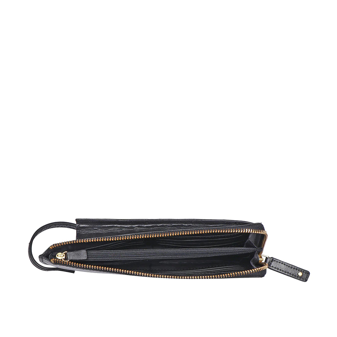 Black Leather Sling Wallet | Urban Essentials Sling Wallet