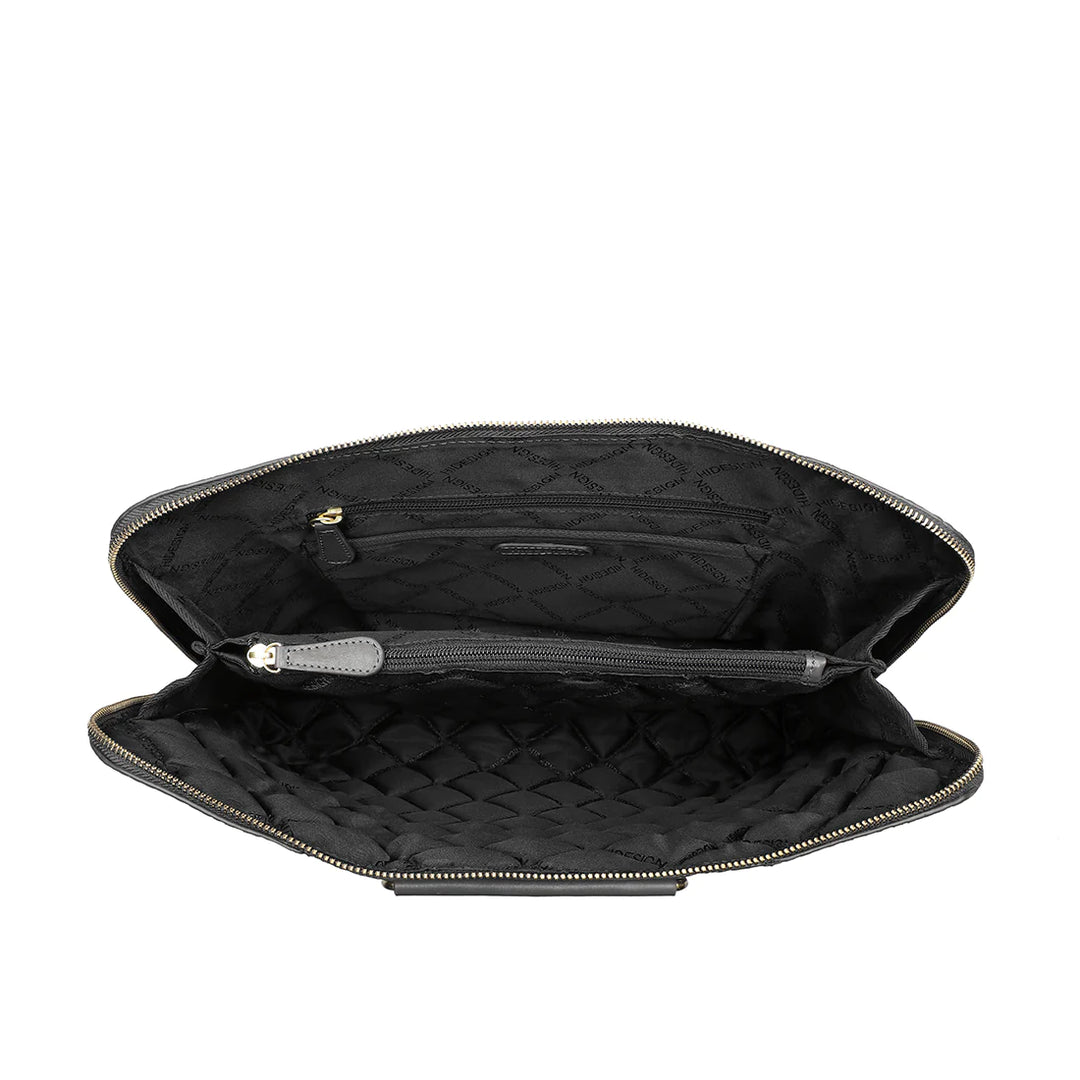 Black Leather Laptop Bag | Chic Professionalism Laptop Bag