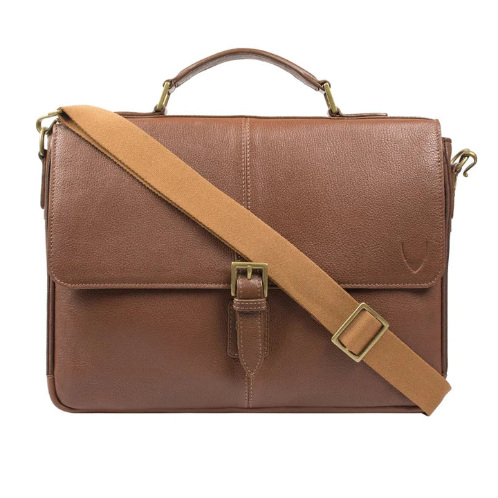 Brown Leather Briefcase | Trendy Sib Leather Office Essential