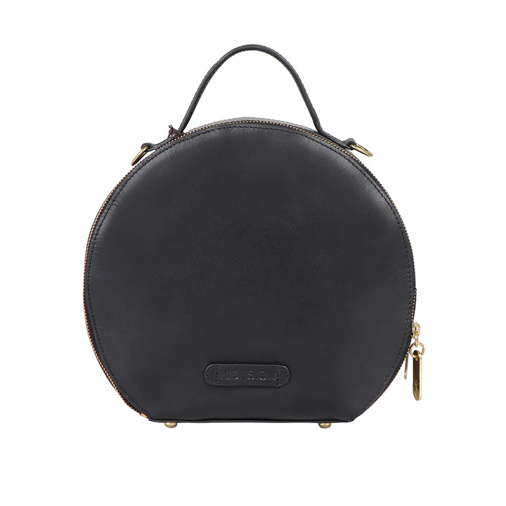 Black Leather Satchel Bag | On-Trend Circular Black Mel Ranch Satchel Bag