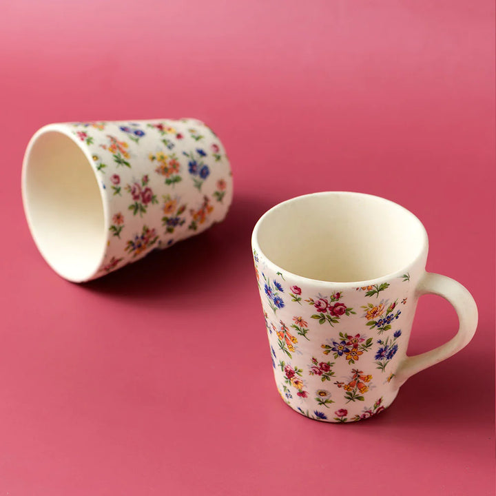 Floral Ceramic Mugs | Vintage Floral Ceramic Mugs