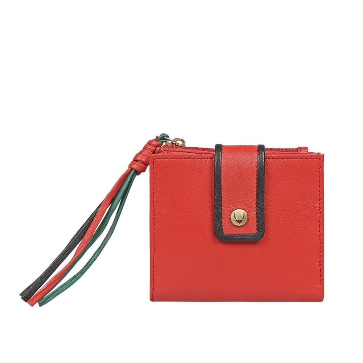 Red Leather Bi-Fold Wallet | Chic Lamb Bi-Fold Wallet