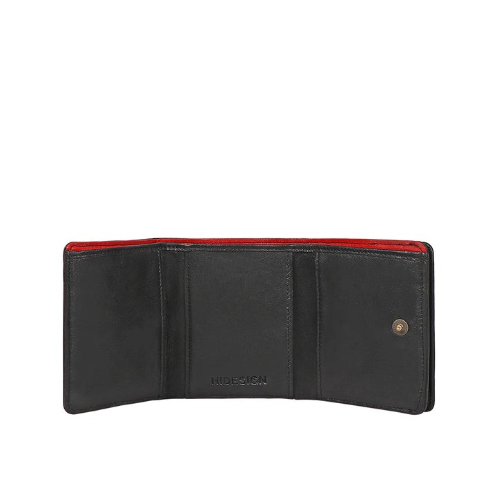 Black Leather Tri-Fold Wallet | Chic Lamb Tri-Fold Wallet