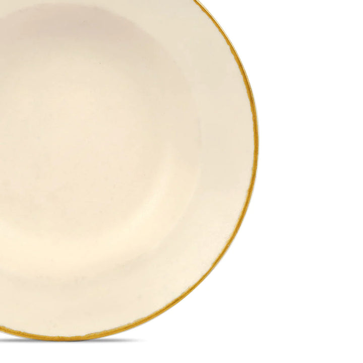 Reactive White Ceramic Pasta Platter | Handmade Ceramic Pasta Platter - Reactive White