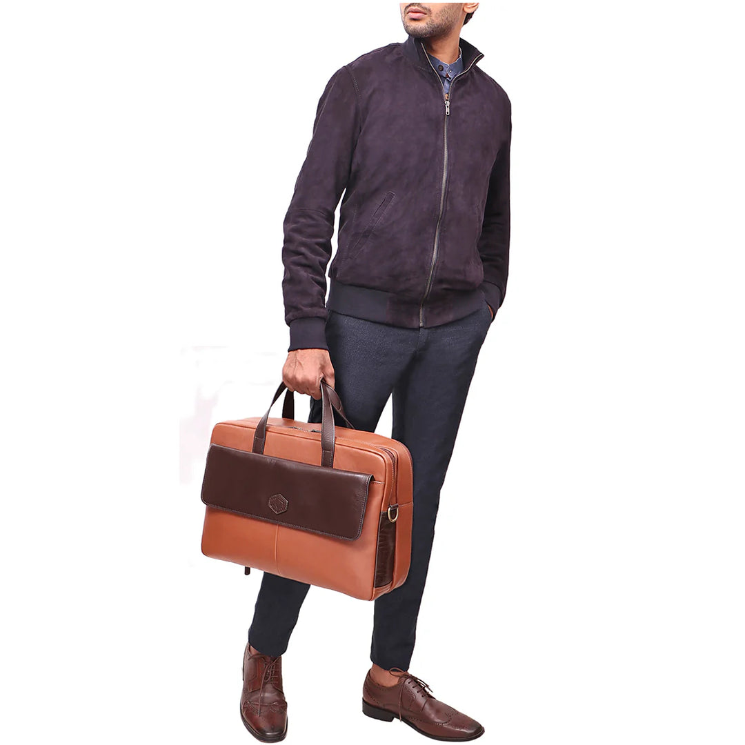 Men's Leather Executive Briefcase, Multiple Compartments | Executive Elegance Briefcase