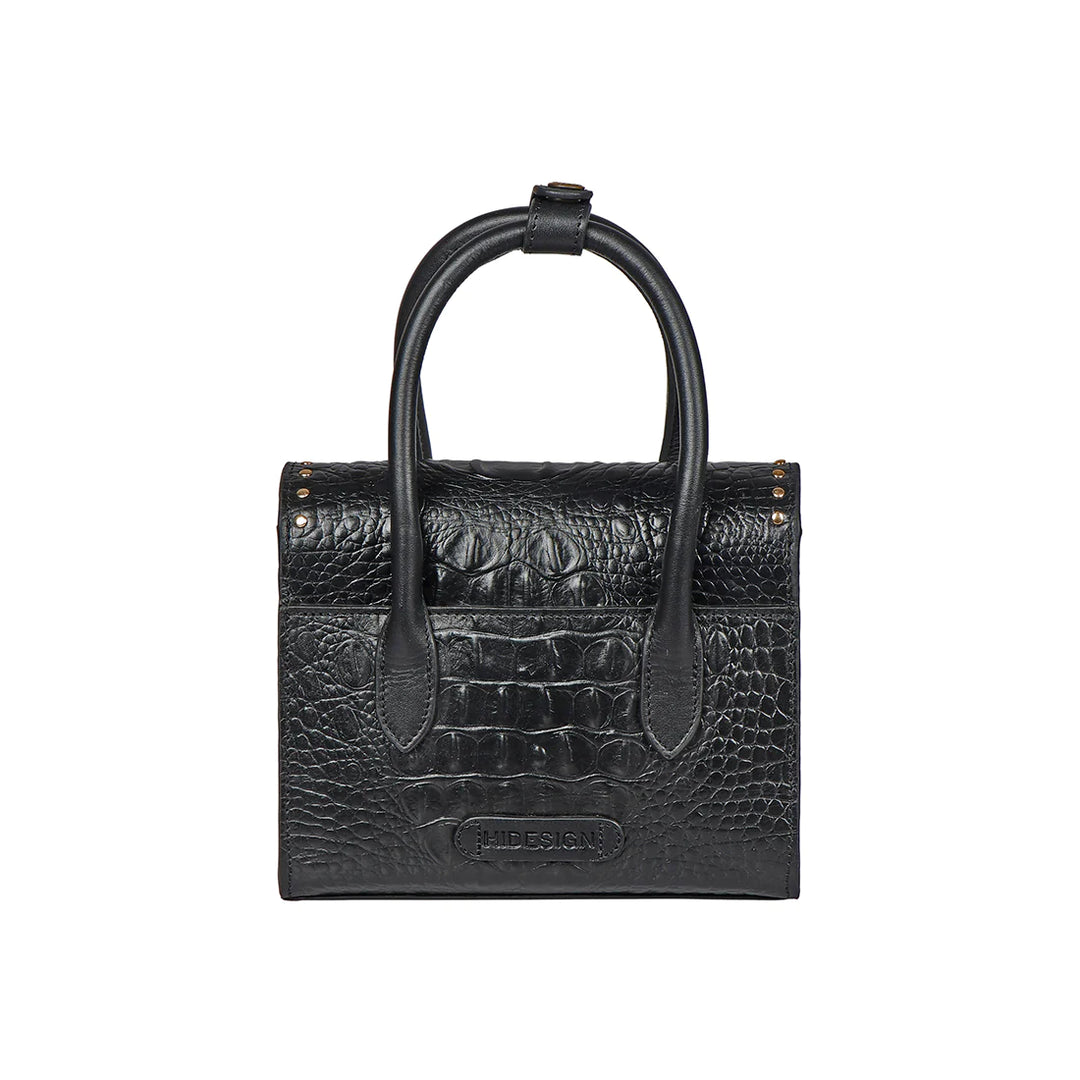 Black Leather Satchel Bag | Punk Black Satchel Bag