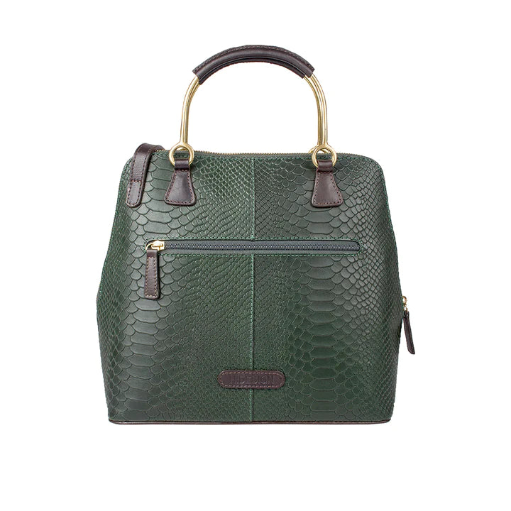 Green Leather Satchel | Elegant Emerald Satchel
