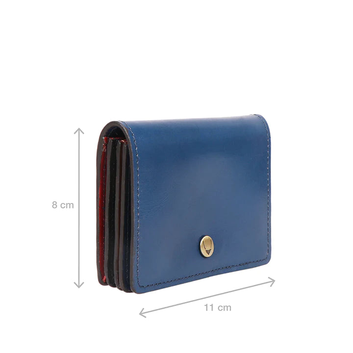 Mens Blue Leather Card Holder | Minimalist Card Holder