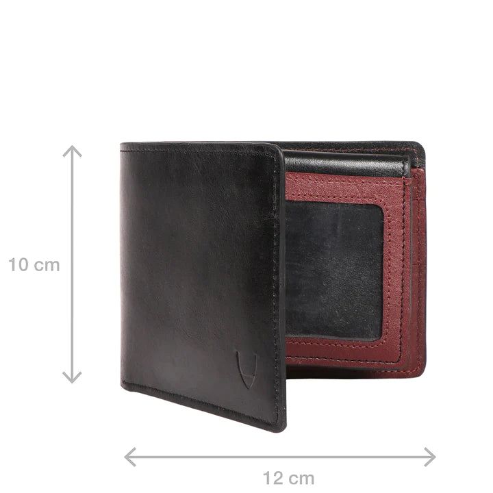 Men's Black Leather Wallet | Crafted Charm Bi-Fold Wallet