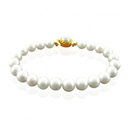 White Pearl Bracelet | Opulent Ivory Pearl Bracelet
