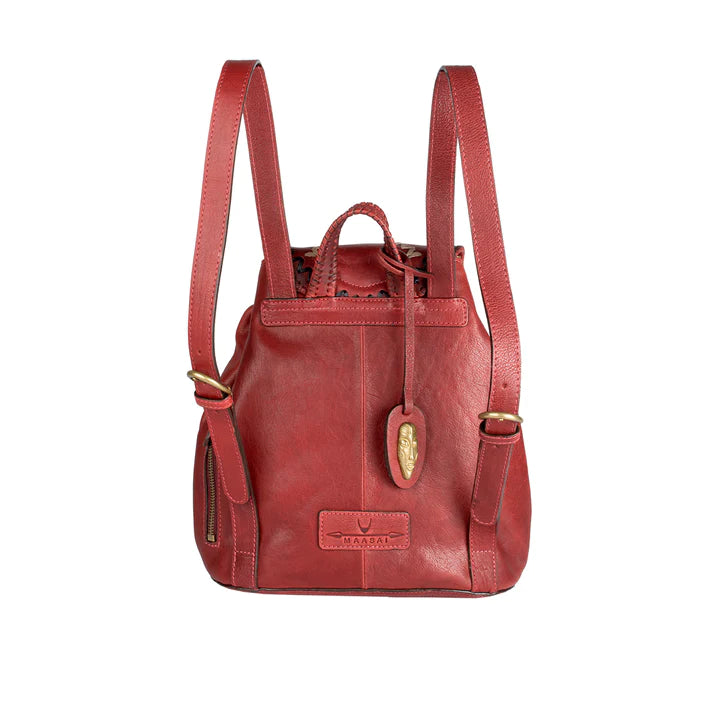 Marsala Leather Backpack | Urban Explorer Multicolored Backpack