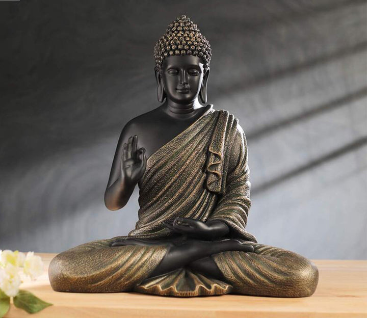 Captivating Copper Blessing Buddha Decorative Showpiece