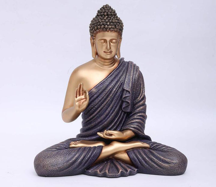 Captivating Purple Blessing Buddha Decorative Showpiece
