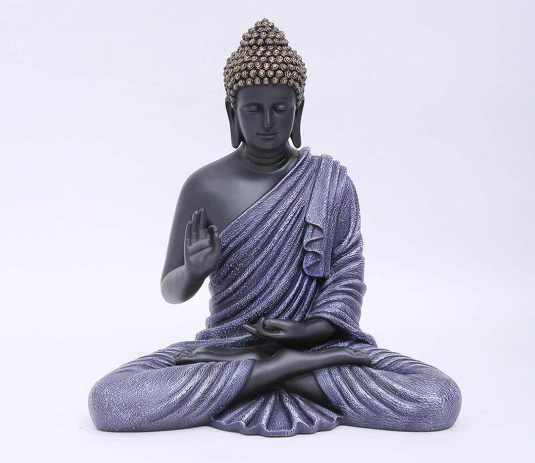 Serene Blessing Buddha Showpiece (Blue)