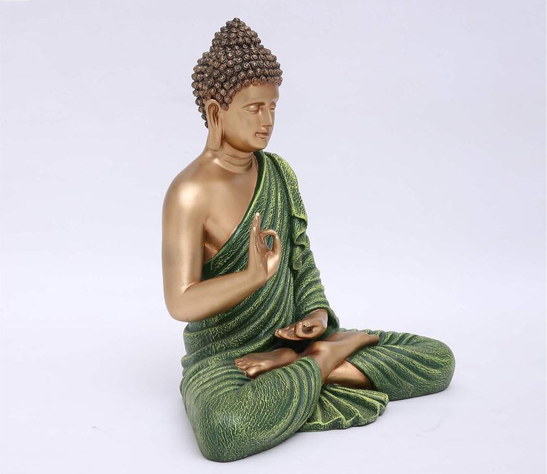Elegant Gold Blessing Buddha Decorative Showpiece