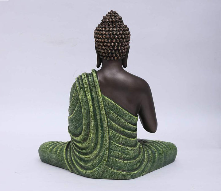 Dark Green Buddha Figurine | Blessing Buddha Decorative Showpiece (Dark Green)