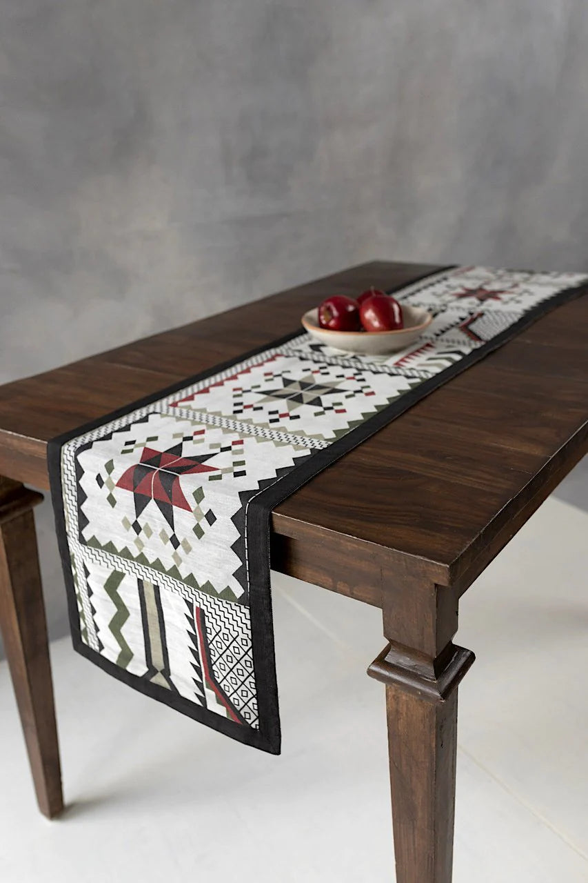 Tribal Cotton Table Runner | Ubuntu Handwoven Table Runner - Multi Color