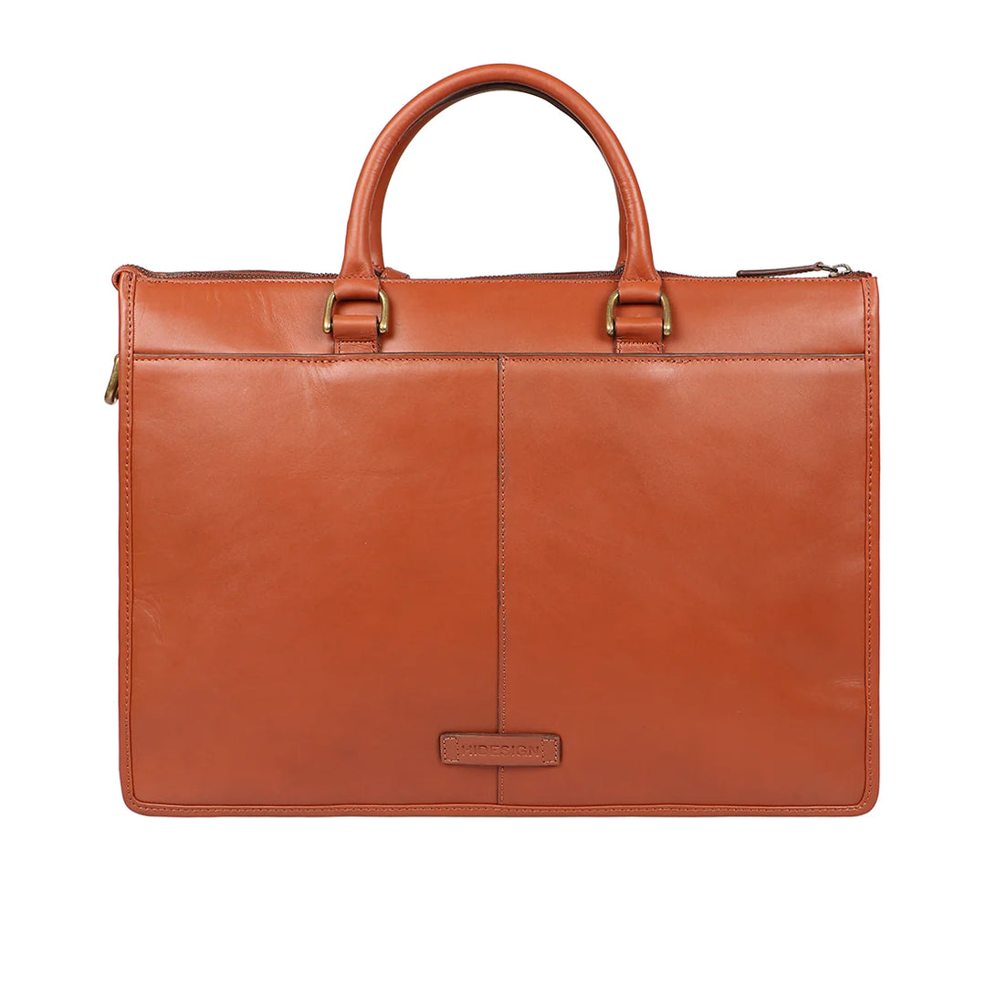Tan Leather Briefcase | Corporate Nomad Leather Briefcase