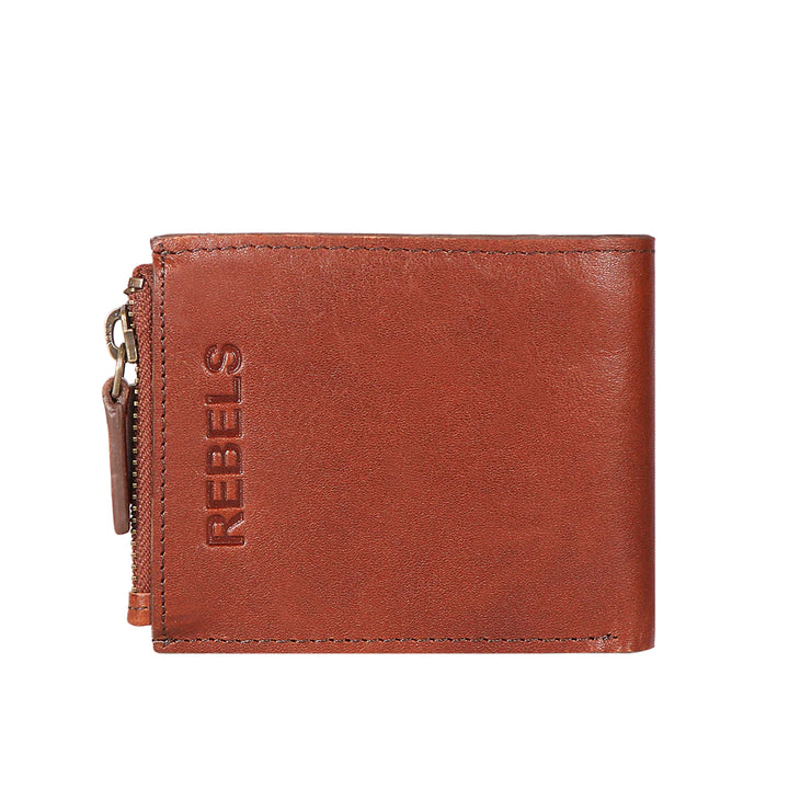 Men's Black Leather Bifold Wallet | Stylish Zip-Front Bi-Fold Wallet
