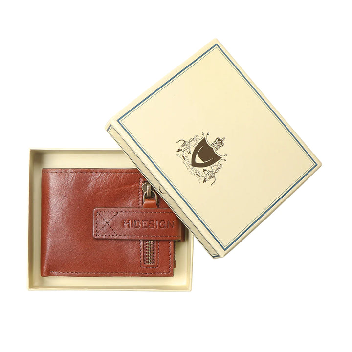 Men's Black Leather Bifold Wallet | Stylish Zip-Front Bi-Fold Wallet