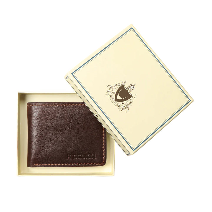 Men's Brown Leather Bi-fold Wallet | Premium Embossed Bi-Fold Wallet