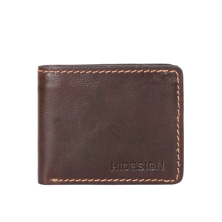 Men's Brown Leather Bi-fold Wallet | Premium Embossed Bi-Fold Wallet