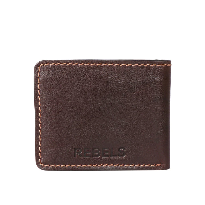 Men's Brown Leather Bi-fold Wallet | Premium Embossed Bi-Fold Wallet