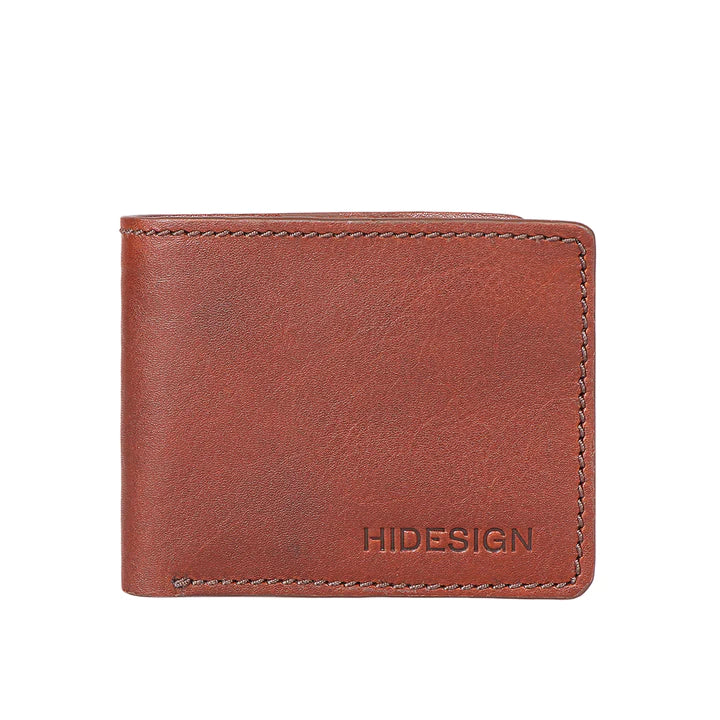 Men's Brown Leather Bi-fold Wallet | Premium Embossed Bi-Fold Wallet