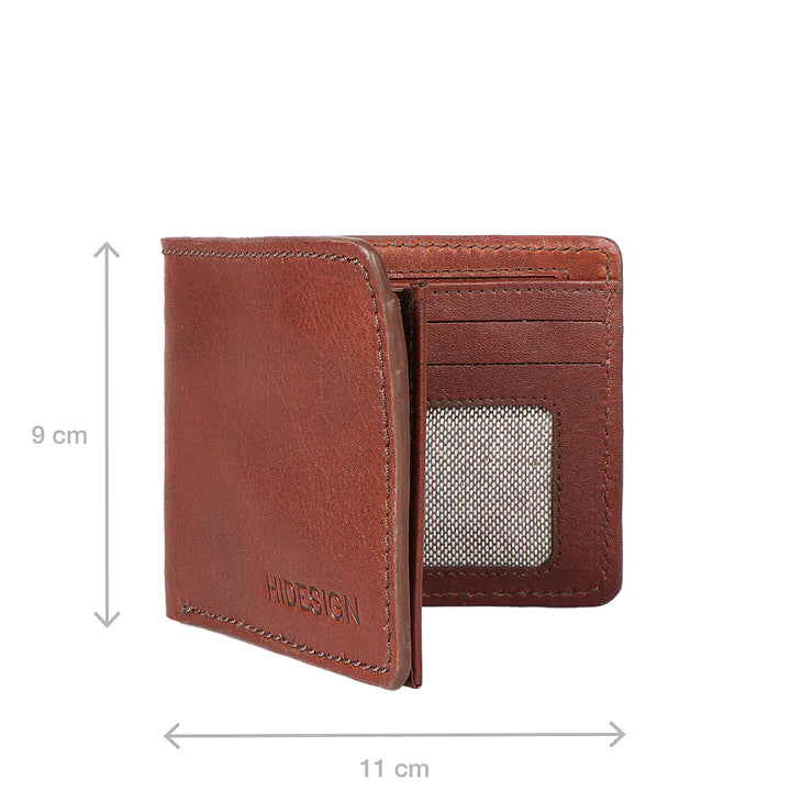 Men's Brown Leather Bi-fold Wallet | Premium Embossed Bi-Fold Wallet