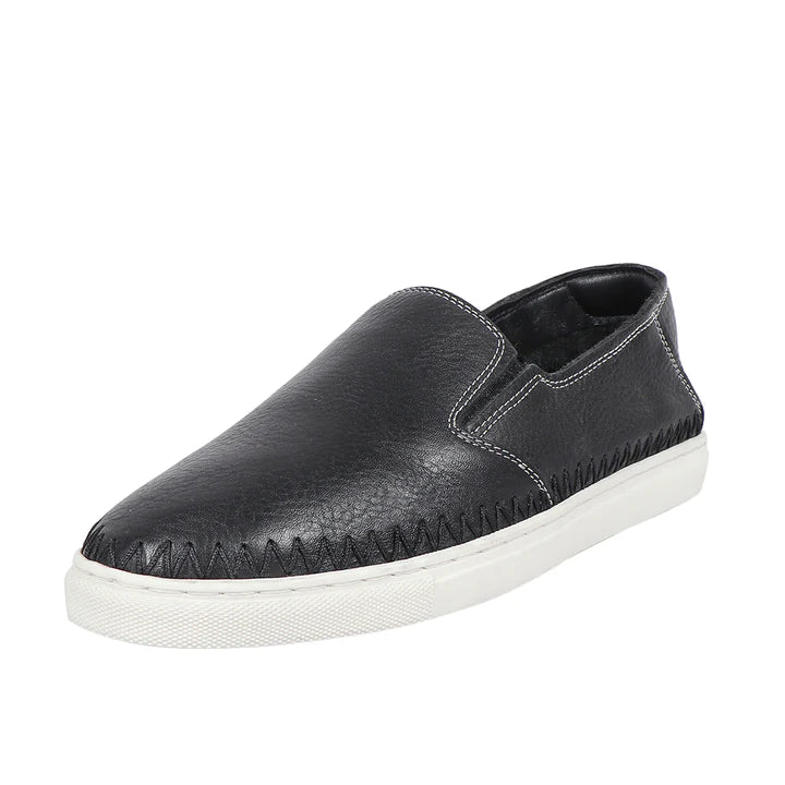 Men's Leather Slip-On Shoes Black | Smart Idaho Men's Slip-On Shoes